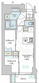 ブリリアイスト上野稲荷町 901 間取り図