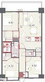 ラフィネ立川 1202 間取り図