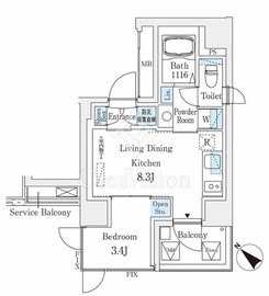 コスモグラシア大塚 303 間取り図