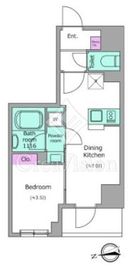 ドゥーエ日暮里Ⅲ 203 間取り図