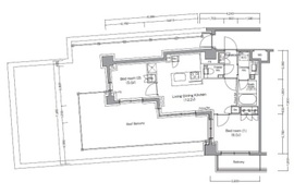 ディームス麻布狸穴町 604 間取り図