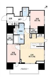 ザ・パークハウス芝御成門 6階 間取り図