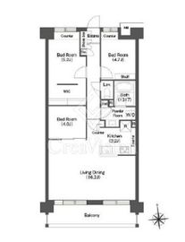コンフォリア高島平 2-302 間取り図
