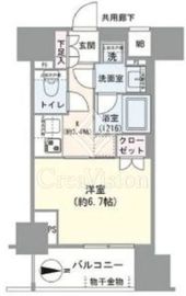 リビオレゾン上野入谷ザ・テラス 6階 間取り図