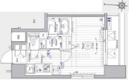 メイクスデザイン両国SOUTH 205 間取り図