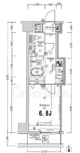 ジーベック錦糸北斎通り 3階 間取り図