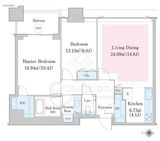 中野ステーションレジデンス 3202 間取り図