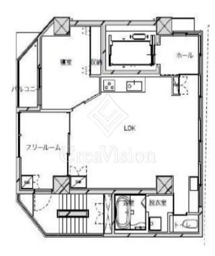 雷門RiverTerrace 6F1 間取り図