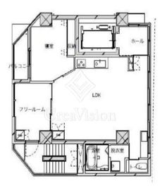 雷門RiverTerrace 6F1 間取り図