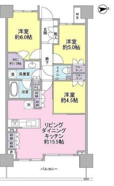 パークホームズ南麻布ザレジデンス 2階 間取り図