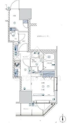 ライジングプレイス亀戸 2階 間取り図