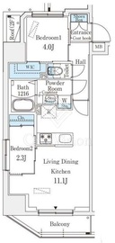 プライムブリス深川住吉 501 間取り図