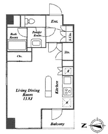 アクシア原宿 2階 間取り図