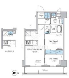 アーバネックス錦糸公園Ⅲ 302 間取り図