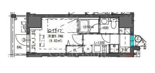 CREATIF武蔵小杉 1003 間取り図
