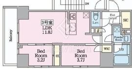 プライムブリス横濱関内 703 間取り図