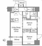 ACP Residence中野新橋 205 間取り図