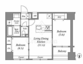 ACP Residence中野新橋 801 間取り図