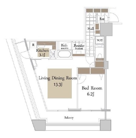 コンシェリア西新宿タワーズウエスト 17階 間取り図