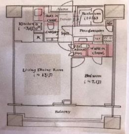 コンシェリア西新宿タワーズウエスト 23階 間取り図