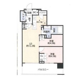 スカイズタワー＆ガーデン 22階 間取り図