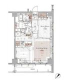 グレンドール新宿牛込柳町 5階 間取り図