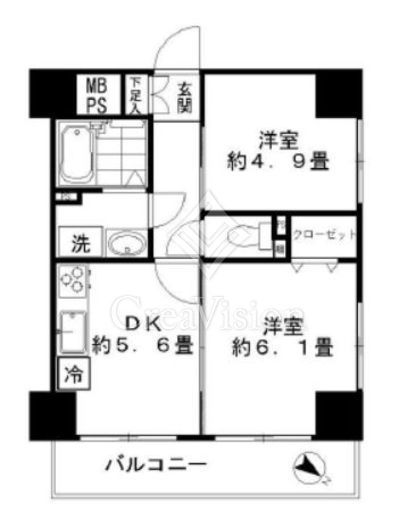 ロイヤルプラザ浅草 8階 間取り図