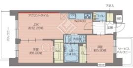 プレジオ北綾瀬ASIAN 204 間取り図