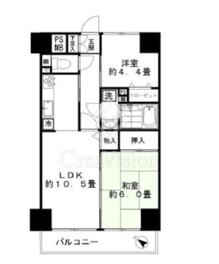 ロイヤルプラザ浅草 7階 間取り図