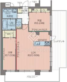 プレジオ北綾瀬ASIAN 605 間取り図