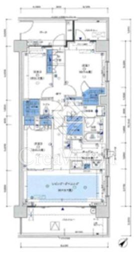 ザ・パークハウス横浜新子安ガーデン 8階 間取り図