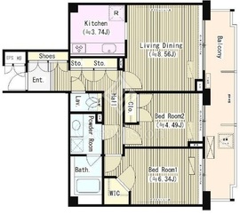 プランシェール落合 6階 間取り図