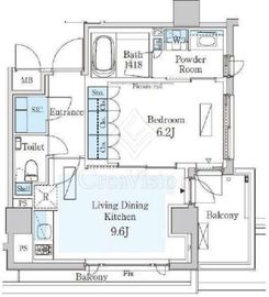 パークアクシスプレミア表参道 204 間取り図