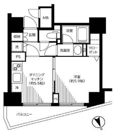 銀座レジデンス伍番館 809 間取り図