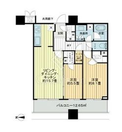 パークタワーグランスカイ 17階 間取り図