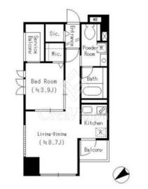 コモド鶴見アネックス 802 間取り図