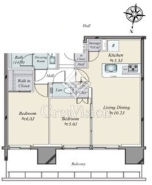 シティタワー綾瀬 9階 間取り図
