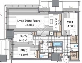 麻布台ヒルズレジデンスB 25階 間取り図