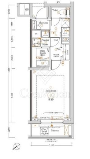 Log登戸Station side 1階 間取り図