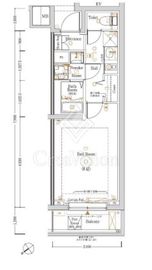 Log登戸Station side 4階 間取り図
