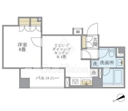 ブリリアイスト銀座東 1202 間取り図