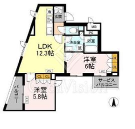 ロイジェント上板橋 406 間取り図