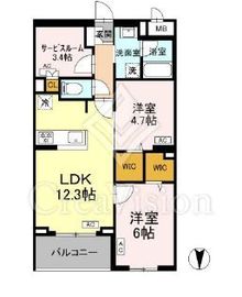 ロイジェント上板橋 202 間取り図