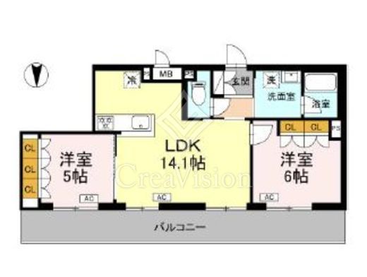 ロイジェント上板橋 401 間取り図