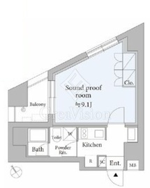 ASTILEstudio代々木 1階 間取り図