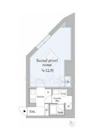 ASTILEstudio代々木 1階 間取り図