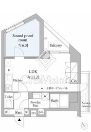 ASTILEstudio代々木 6階 間取り図