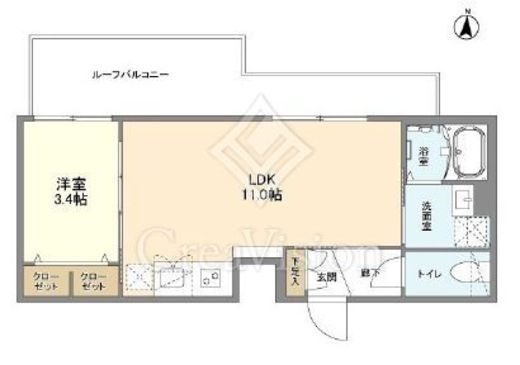 ウェルスクエア八幡山 402 間取り図