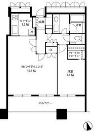 パークタワー目黒 20階 間取り図