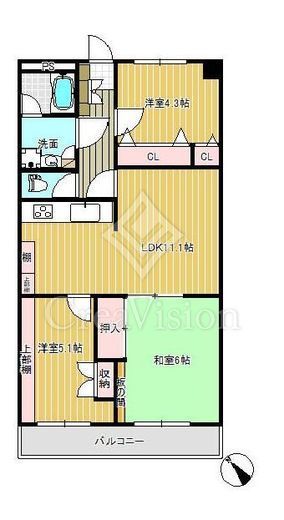 落合パークファミリア 10階 間取り図